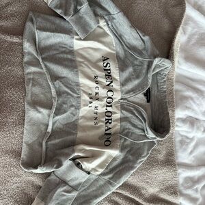 Gray and White Aspen Colorado Sweatshirt